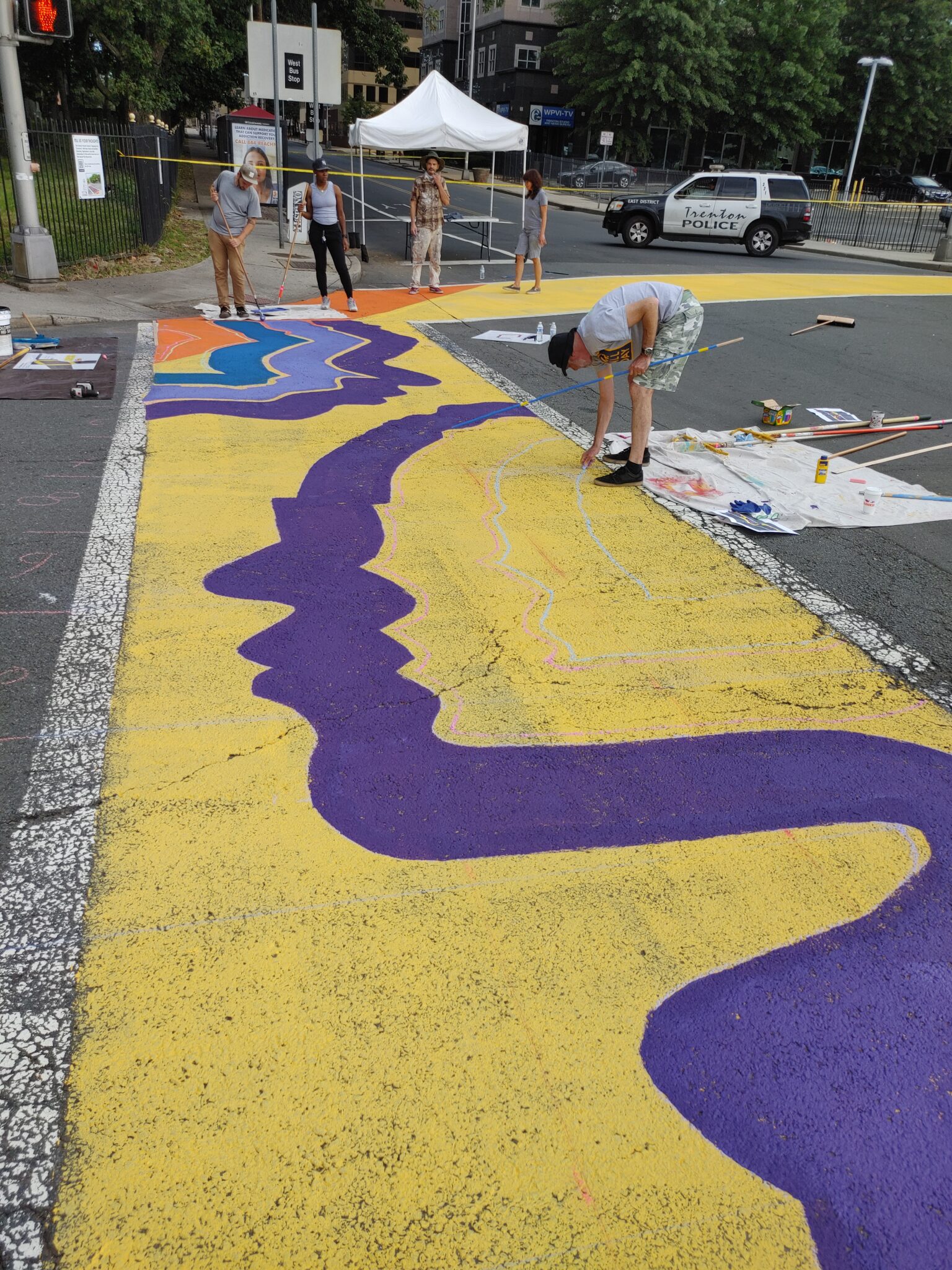 "Stepping Into Tomorrow" Trenton Transit Center Asphalt Art Project ...