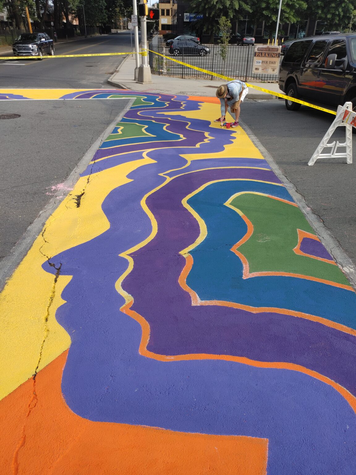 "Stepping Into Tomorrow" Trenton Transit Center Asphalt Art Project ...